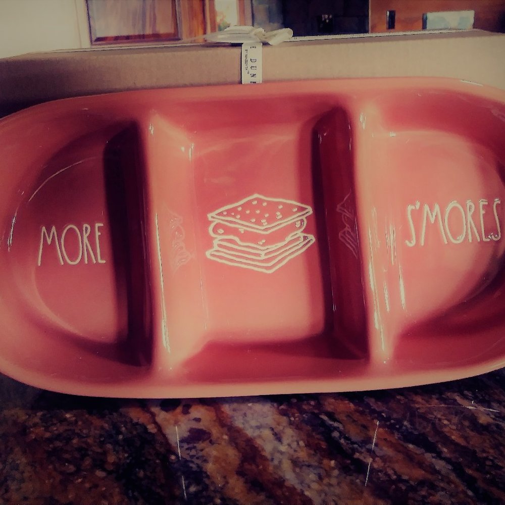 Rae Dunn Ceramic More S'Mores Divided Dish